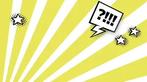 A Yellow And White Background With Stars And A Speech Bubble Zoom Backgrounds Template