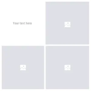 A White Background With Four Squares And An Envelope Layouts Template