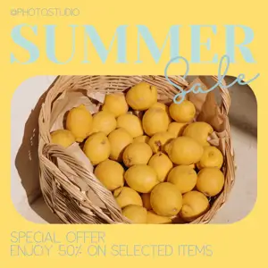  ‏Yellow and Blue Instagram ad Post