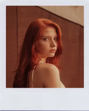 Polaroid frame portrait template 