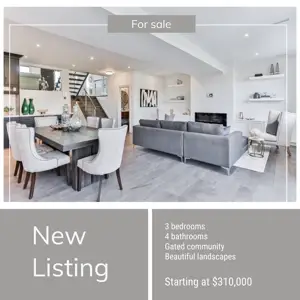 A Flyer For A New Listing Of A Home Real Estate Template