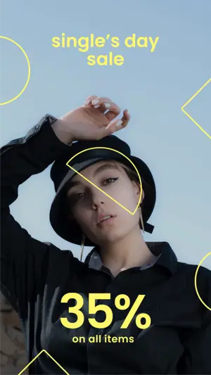 China Single's Day fashion sale Instagram story template  