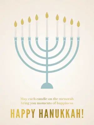 illustrated Hanukkah menorah holiday Greetings Instagram Post Template