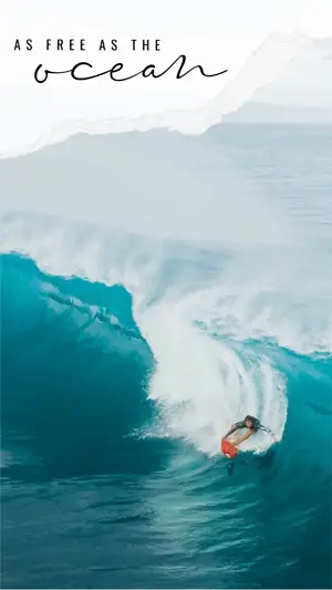summer sea surfing instagram story template