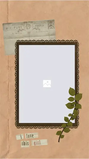 vintage valentine love frame Instagram story template