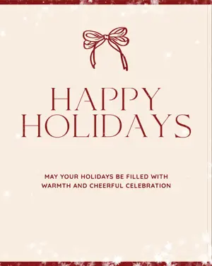 Happy holidays Christmas card red and yellow card instagram pat