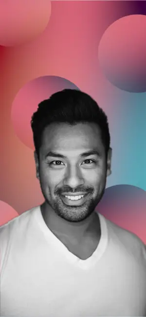 Contact cover Gradient circles profile portrait template