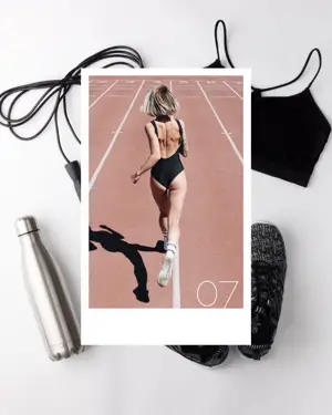A Photo Of A Woman Running On A Tennis Court Sports Template