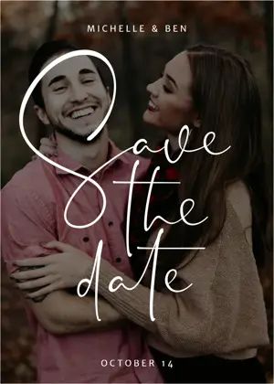 Full frame photo save the date wedding template 