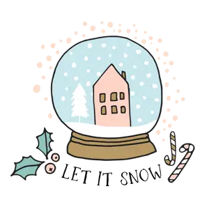 snow social media Christmas holidays greeting sticker