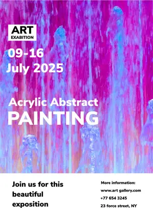colourful Liquid Element Art Exhibition Poster 