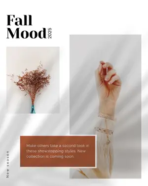 A Brochure With A Picture Of A Hand Holding A Flower Fall Post Template