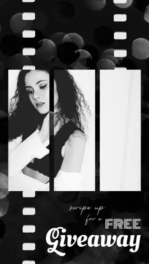 Free Giveaway Black & White Photo Of A Woman Film Noir Template