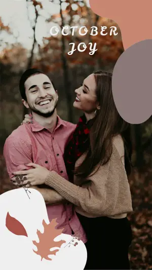 October Joy  faded denim Story template