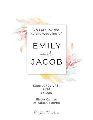 A Wedding Card With The Words Wedding Template