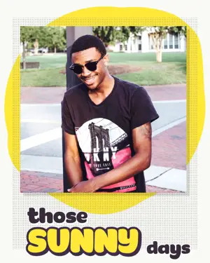 A Man In A Black Shirt And Sunglasses Retro Summer Template