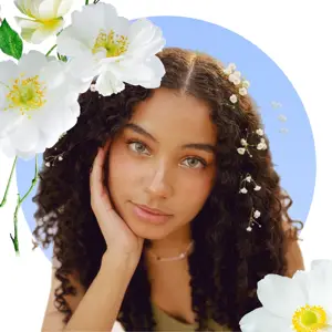 A Woman With flowers On Her Head Magic Profile Pics Template