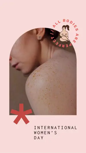 A Woman'S Back With The Words All Bodies Matter On It Women S Day Template