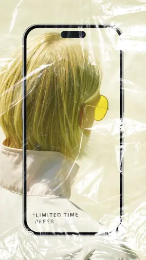 A Person With A Yellow Pair Of Sunglasses On Their Head Nylon Story Template