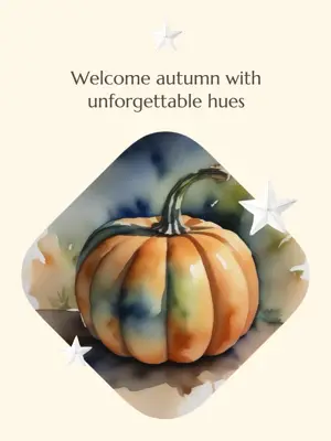 Welcome autumn with unforgettable hues falling oak Portrait template