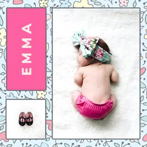 A Baby Laying On Top Of A White Blanket Grids Template