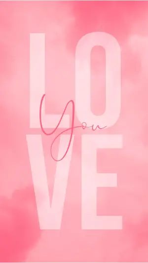 pink watercolor background love Valentine Template