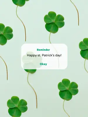 green reminder pattern happy st. Patrick’s day instagram post
