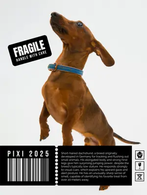 Techno-schematic trend pet portrait template