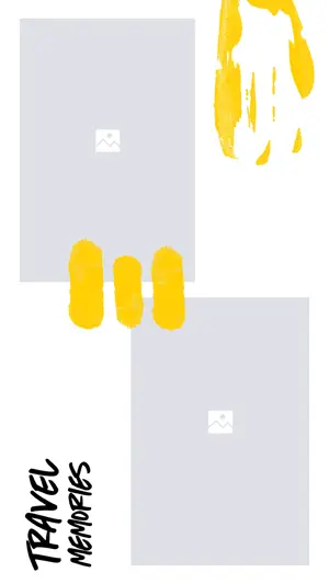 Yellow Placeholders Layout Travel Memory Instagram Story Template 