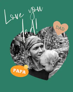 Father and son Happy Father’s Day Instagram post template