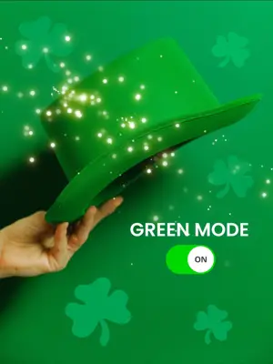 St. patrick's day green Instagram post template 