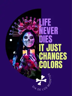 Day of the Dead bold typography Instagram post template 