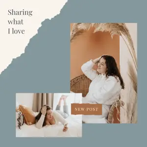 boho chic style woman blog instagram post template