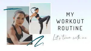 My Workout Routine Youtube Fitness Thumbnail Background Templates