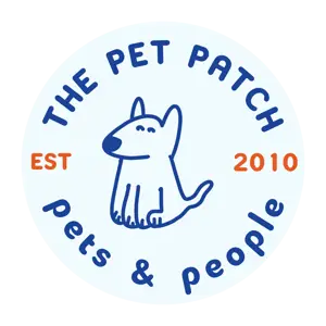the pet patch animals logo circle minimalistic dog illustration 
