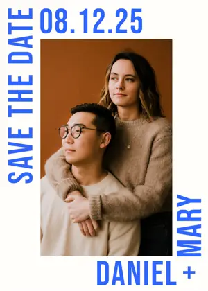 Couple photo save the date wedding template 