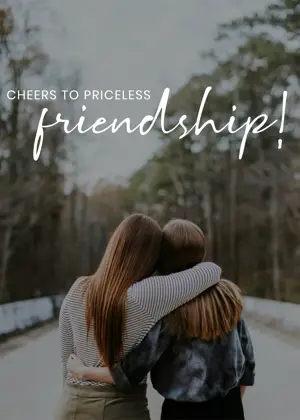 Minimalist friendship greeting card photo template