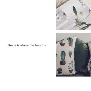 A Picture Of A Pillow With A Plant On It Facebook Post Template