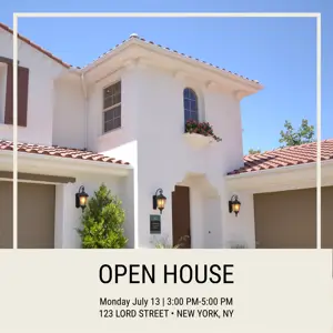 A Picture Of A White House With A Brown Roof Real Estate Template