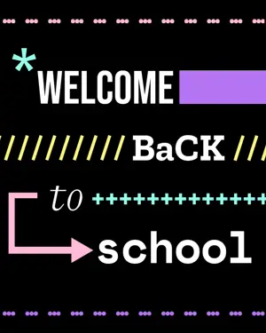 Bold black back to school Instagram template 