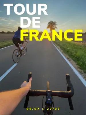 Yellow and white Tour de France post size template 