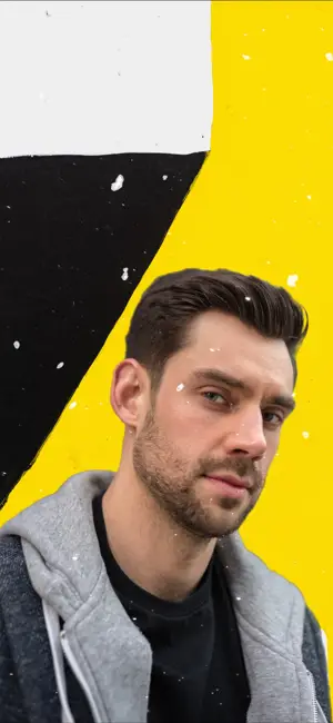 Contact cover graphic profile portrait template