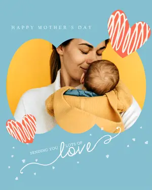 Mother’s Day greetings photo template 