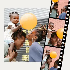 Family photo collage template