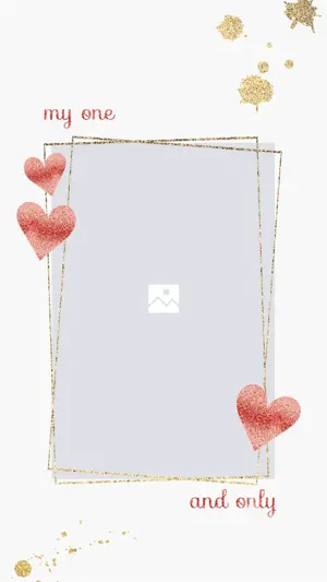gold valentine love frame Instagram story template