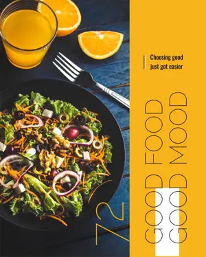 A Plate Of Salad Next To A Glass Of Orange Juice Foodie Template