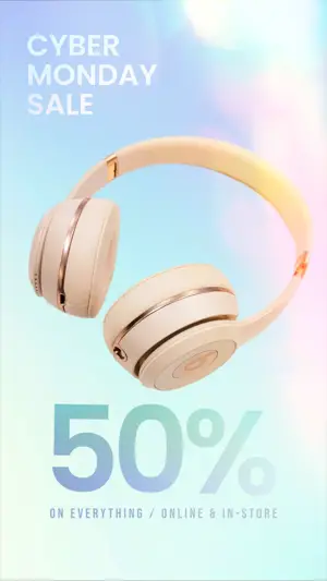 Cyber monday product sale bright Gradient Instagram story template 