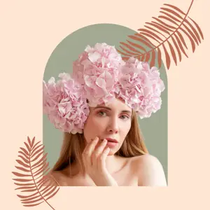 Botanical pastel magic profile picture template