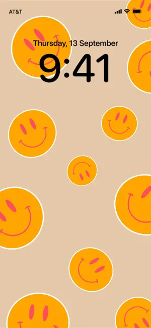 Lock Screen Smiley Pattern Ios Template