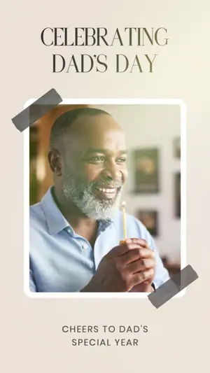 CHEERS TO DAD'S SPECIAL YEAR classic car Story template